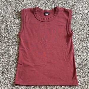 Dusky Red Sleeveless Top